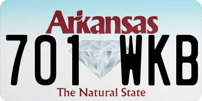 AR license plate 701WKB