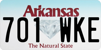 AR license plate 701WKE