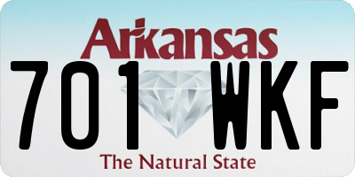 AR license plate 701WKF