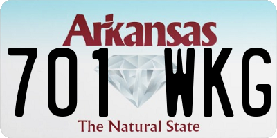 AR license plate 701WKG
