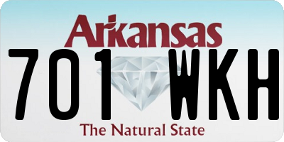 AR license plate 701WKH