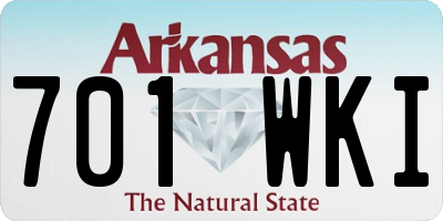 AR license plate 701WKI