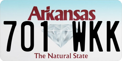 AR license plate 701WKK