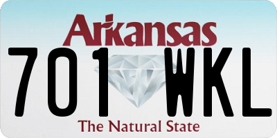 AR license plate 701WKL