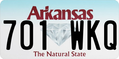 AR license plate 701WKQ