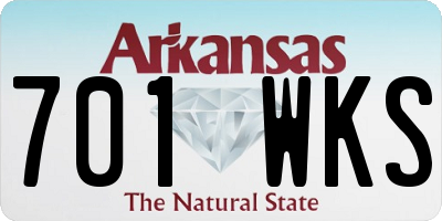AR license plate 701WKS