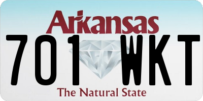 AR license plate 701WKT