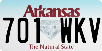 AR license plate 701WKV