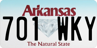 AR license plate 701WKY