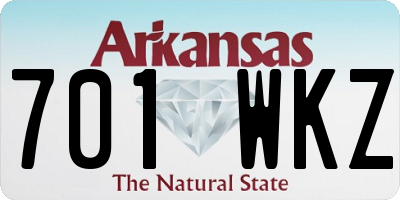AR license plate 701WKZ
