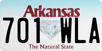 AR license plate 701WLA