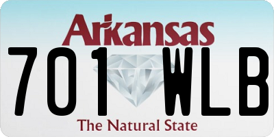 AR license plate 701WLB