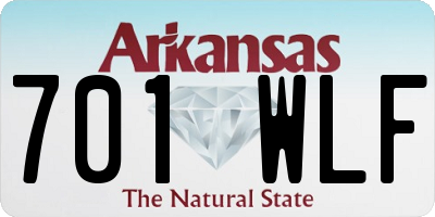 AR license plate 701WLF