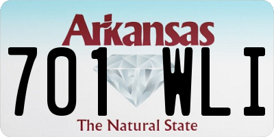 AR license plate 701WLI