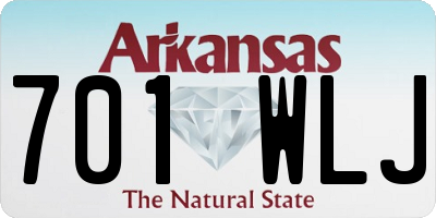 AR license plate 701WLJ