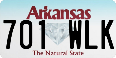 AR license plate 701WLK