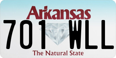 AR license plate 701WLL