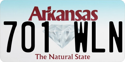 AR license plate 701WLN