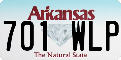 AR license plate 701WLP