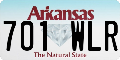 AR license plate 701WLR