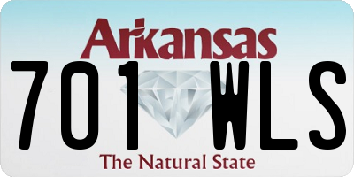 AR license plate 701WLS
