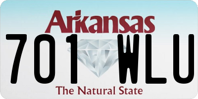 AR license plate 701WLU
