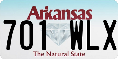 AR license plate 701WLX