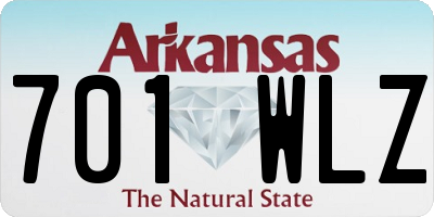 AR license plate 701WLZ
