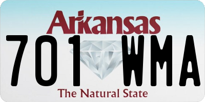 AR license plate 701WMA