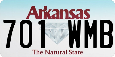 AR license plate 701WMB