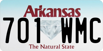 AR license plate 701WMC