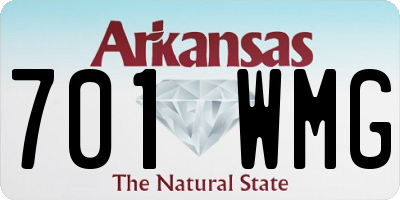 AR license plate 701WMG