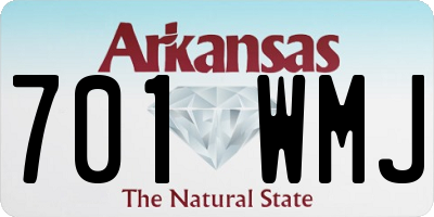 AR license plate 701WMJ
