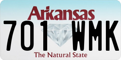 AR license plate 701WMK