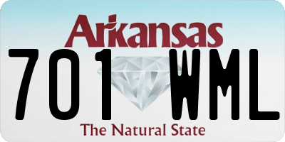 AR license plate 701WML
