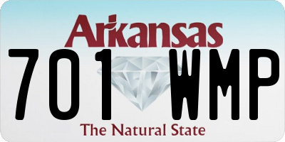 AR license plate 701WMP