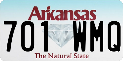 AR license plate 701WMQ