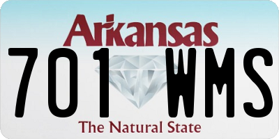 AR license plate 701WMS