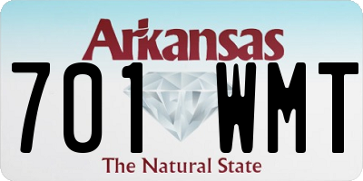 AR license plate 701WMT