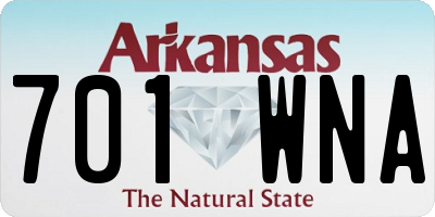 AR license plate 701WNA