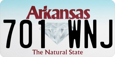 AR license plate 701WNJ