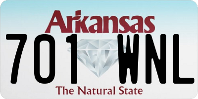AR license plate 701WNL