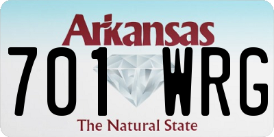 AR license plate 701WRG
