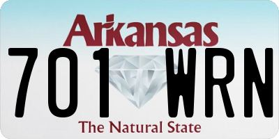 AR license plate 701WRN