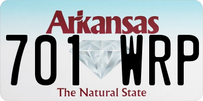 AR license plate 701WRP