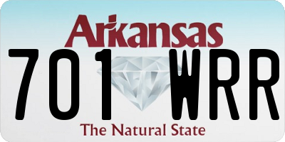 AR license plate 701WRR