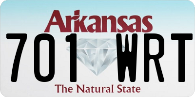 AR license plate 701WRT