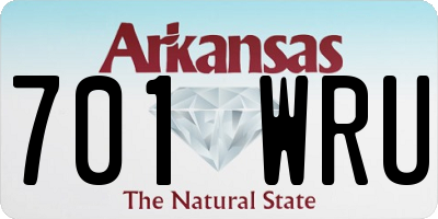 AR license plate 701WRU