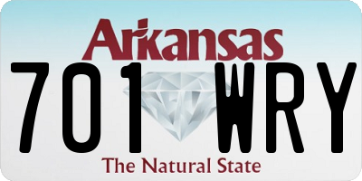 AR license plate 701WRY