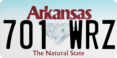 AR license plate 701WRZ